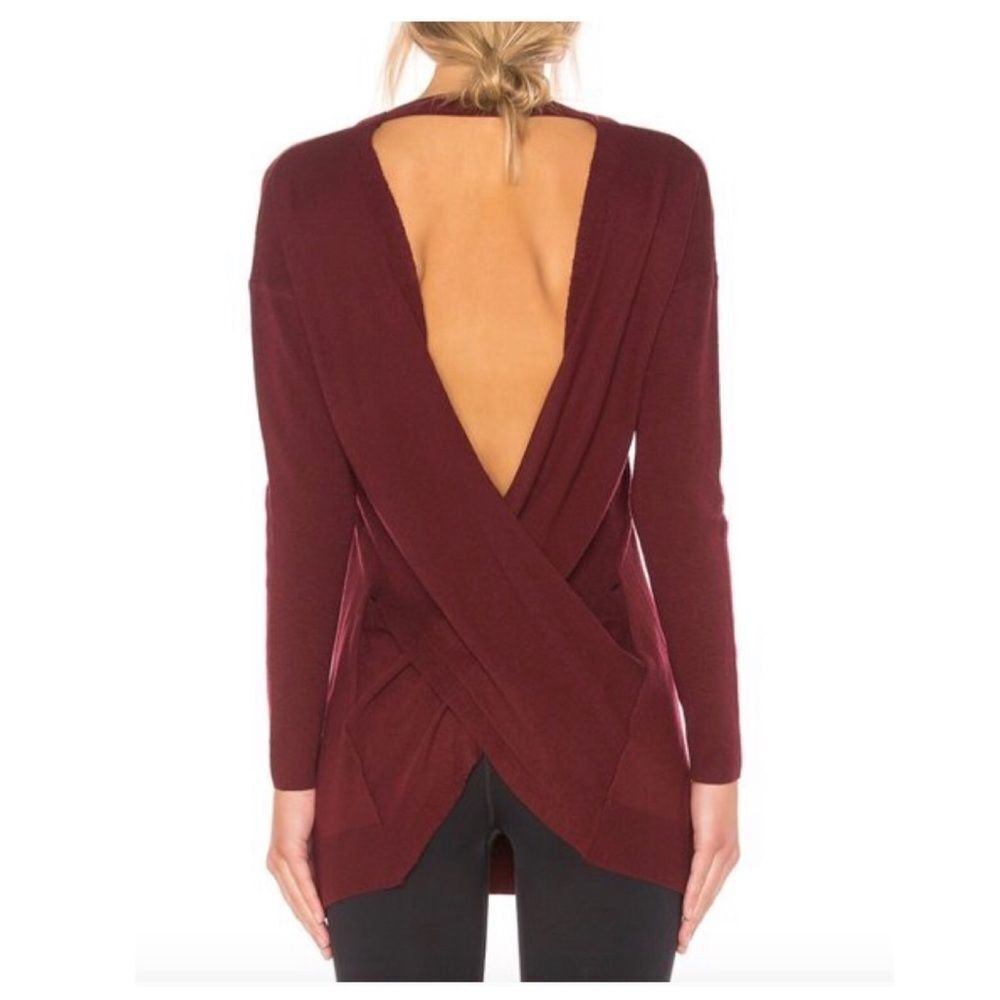 Vimmia Shavasana Reversible Sweater in Burgundy S. New with tags